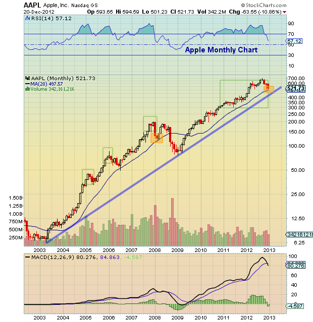 Apple stock 5 year projection