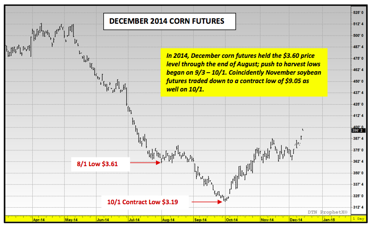 Corn Futures Chart 2014