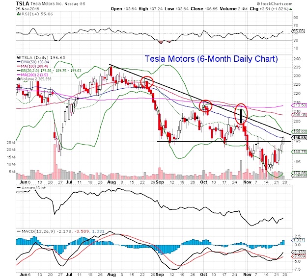 Tesla Motors Stock Chart