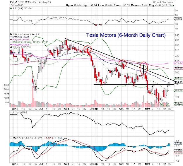 Tesla Motors Stock Price Chart