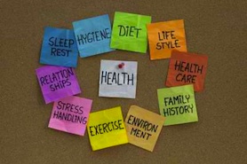 personal health, diet, exercise, hygiene, sleep, health care, handling stress, healthy living
