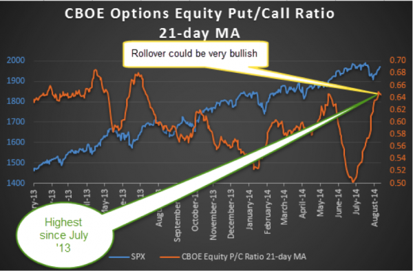 spx equity put call ratio chart august