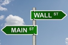 wall street vs main street signs