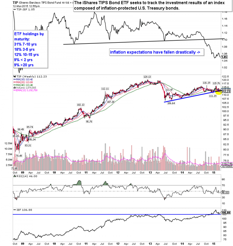 tips bond etf tip chart analysis 5 year performance