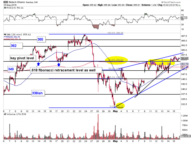 ibb biotech sector etf chart analysis may 18 2015