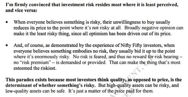 howard marks newsletter september passage