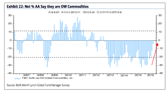 fund managers overweight commodities_baml survey july