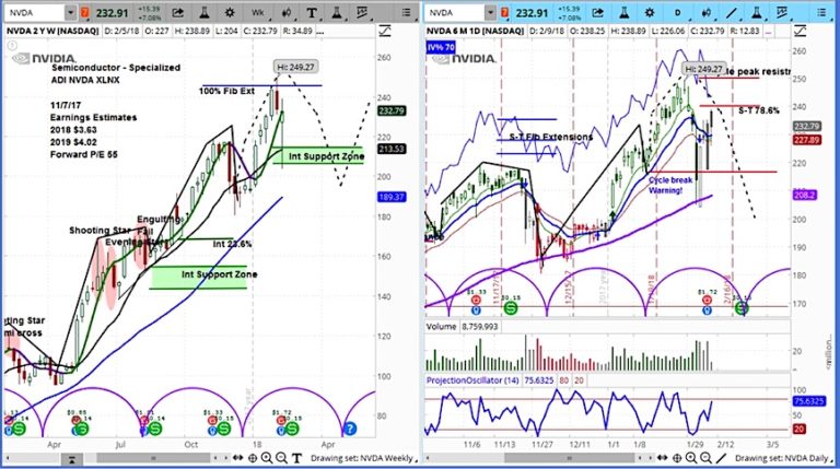nvidia stock price forecast projection lower decline_february