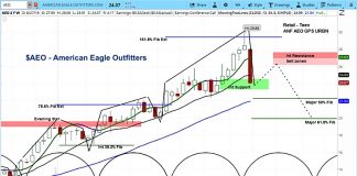 American Eagle Falls On Weak Outlook, What Are Cycles Saying? american eagle outfitters stock research forecast outlook investing chart_august 29