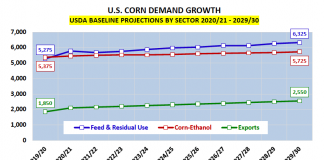 US Corn Market Year 2020 Forecast and Price Outlook us corn demand growth sectors 10 year forecast