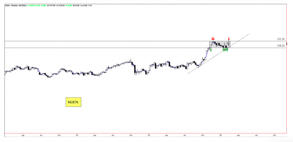 seattle genetics stock price breakout analysis sgen bullish analysis february 13