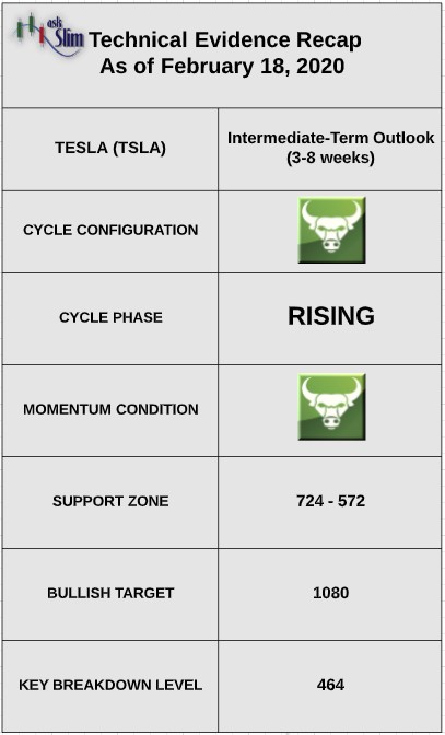 tesla stock indicators bullish tsla analysis forecast higher february march