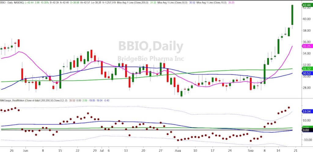 bridgebio pharma stock biotech buy signal price rally chart image september