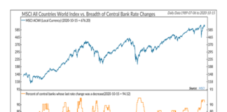 U.S. Stock Market Fundamentals Dogged By Valuations, Aided By Central Banks world stock market index versus central banks rate changes aggregate year 2020 investing chart_ndr