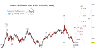 US Dollar Low In Early 2021? (Elliott Wave Roadmap) us dollar etf uup bottom low elliott wave chart forecast higher january