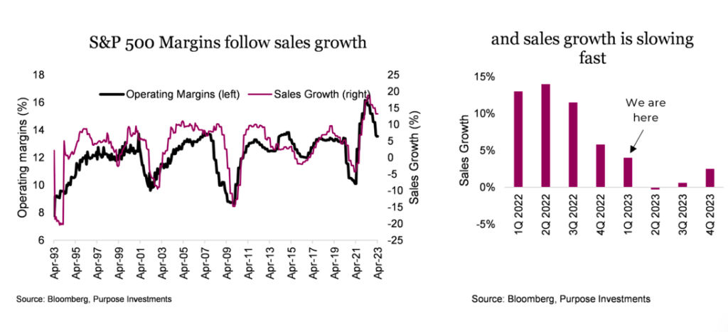 s&p 500 index margins and sales growth corporations stocks image