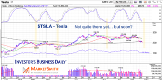 Tesla Stock (TSLA) Nearing Oversold: Tradable Bounce Soon? tsla tesla stock price decline oversold rally soon chart october