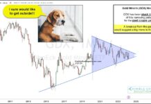 Is the Gold Miners ETF (GDX) Ready To Blast Off Higher? gdx gold miners etf trading bullish buy triangle price pattern chart year 2024