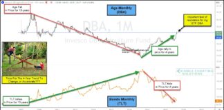 Is Agriculture ETF (DBA) Ready To Break Out? agriculture etf price performance versus treasury bonds etf chart history