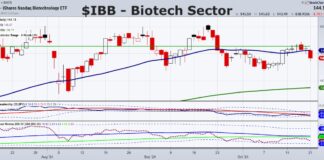 Biotechnology Stocks Eyeing Seasonality Move Higher ibb biotech etf trading analysis buying support bullish investing chart october 21
