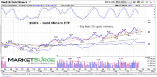 Gold Miners (GDX) Near Larger Selloff? Investor Opportunity! gdx gold miners etf trading price decline target chart november