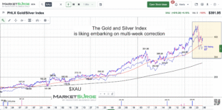 How Far Will Precious Metals Gold and Silver Fall? xau gold silver index price correction february march chart image